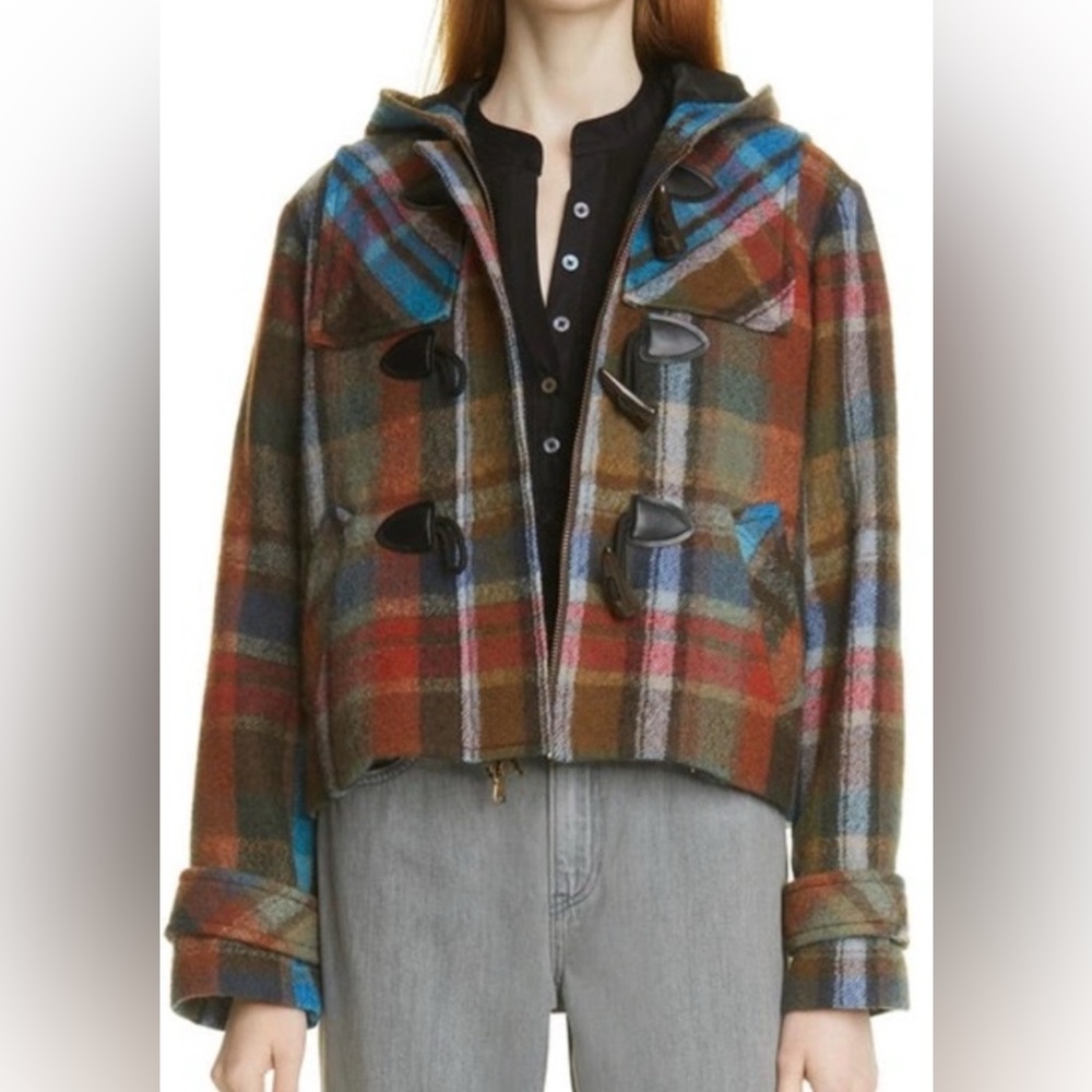 Veronica Beard Ianna Coat in Multi Color Plaid